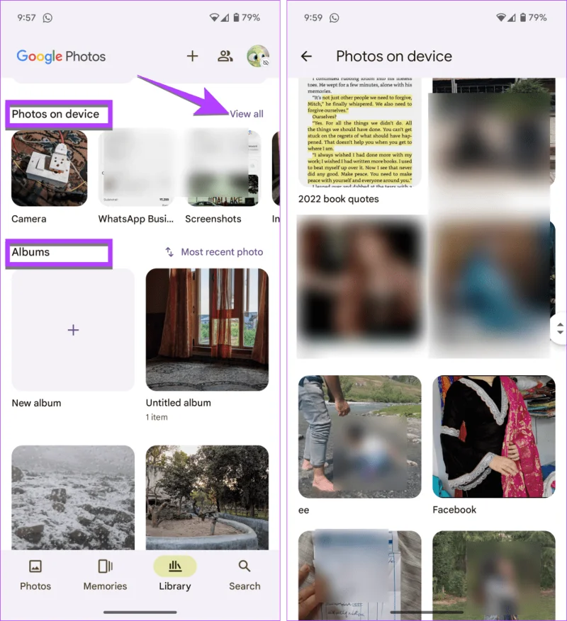 Quelle est la différence entre un album et un dossier dans Photos