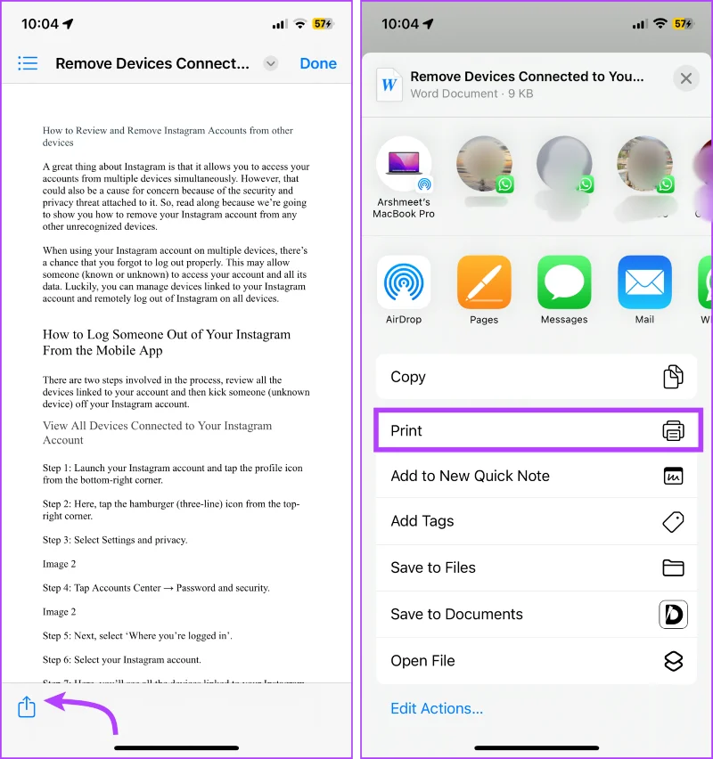 4 eenvoudige en snelle manieren om Word naar PDF te converteren op iPhone en iPad