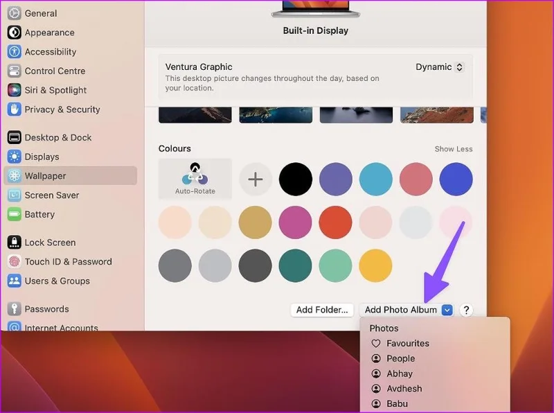 Come cambiare automaticamente lo sfondo su Mac