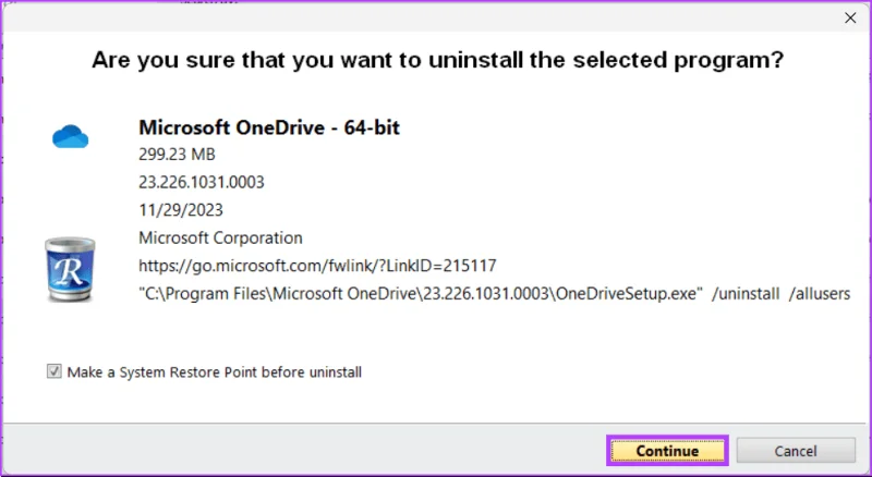 Una guía para desinstalar completamente OneDrive de Windows