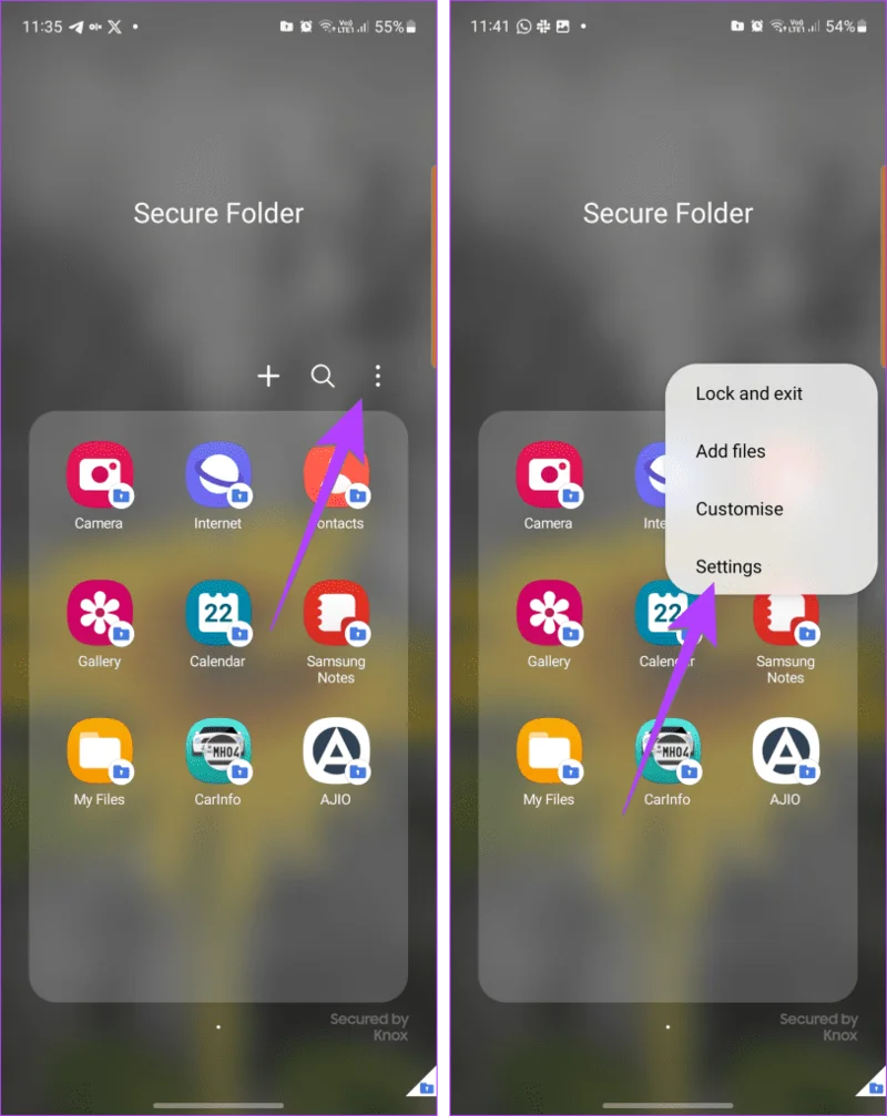 Apps toevoegen aan of verwijderen uit een beveiligde map op Samsung-telefoons