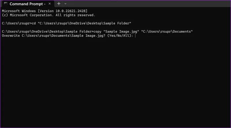 วิธีเปิดไฟล์และโฟลเดอร์ใน CMD บน Windows