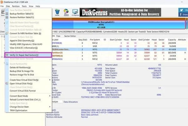 Cómo detectar y reparar sectores defectuosos en SSD