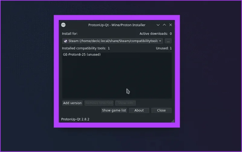 Cómo instalar Proton GE en Steam Deck