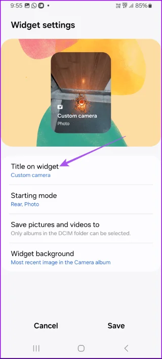 Come aggiungere un widget fotocamera personalizzato sui telefoni Samsung Galaxy