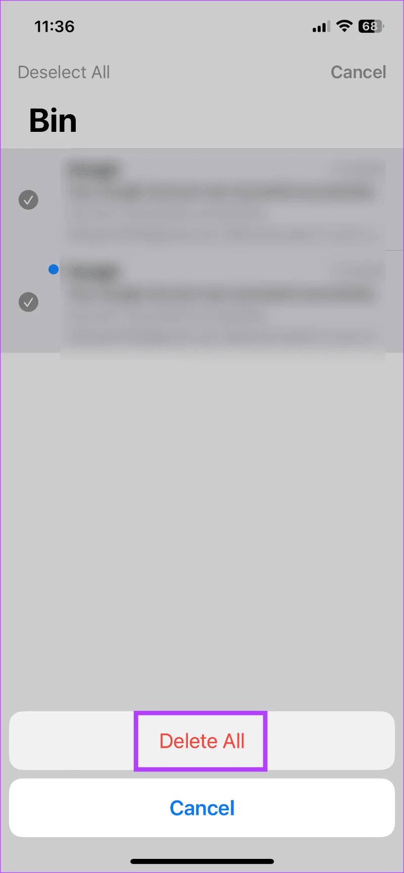 Confirmation de suppression