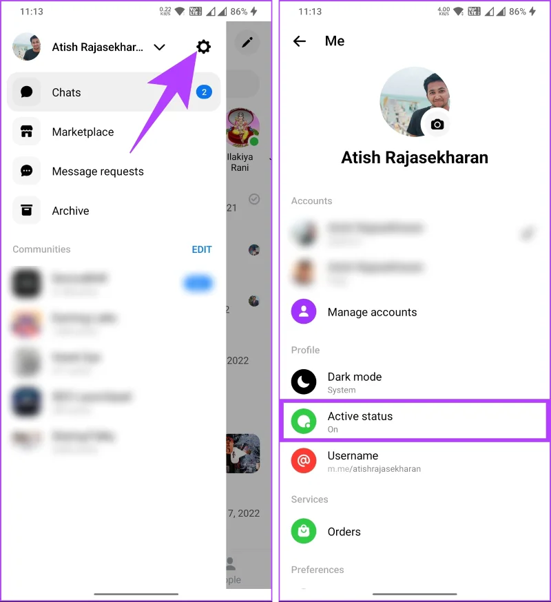 Comment désactiver le statut actif sur Facebook