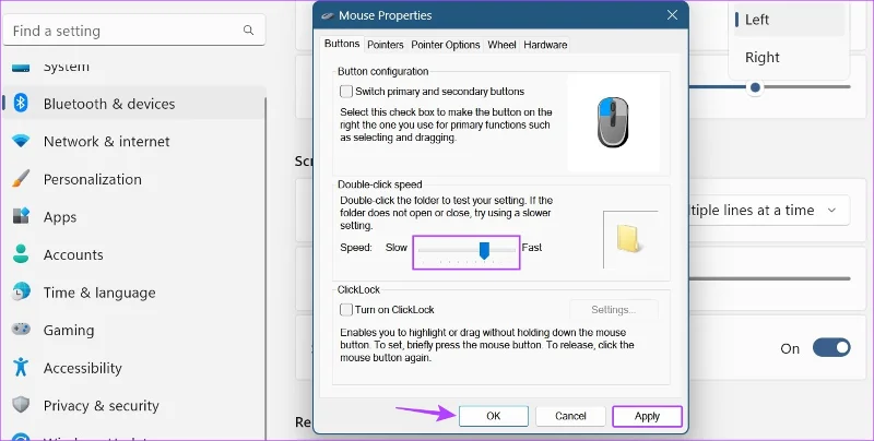 Cómo cambiar la sensibilidad del mouse (DPI) y otras configuraciones en Windows 11