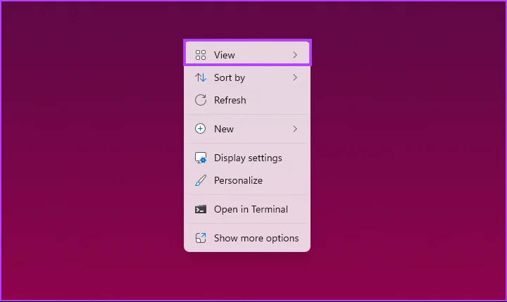 Cómo hacer que los iconos del escritorio sean más pequeños en Windows 11