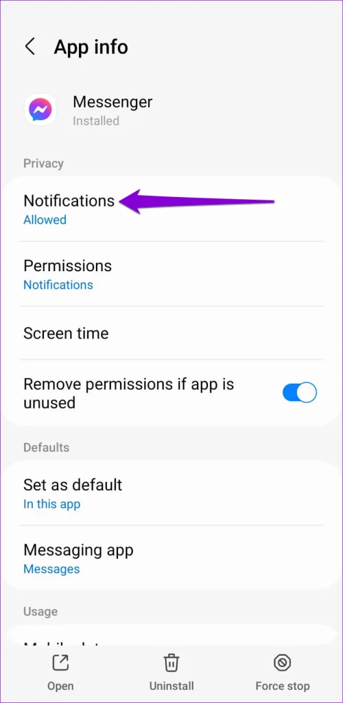 Les 7 meilleures façons de corriger la notification Facebook Messenger ne disparaîtront pas