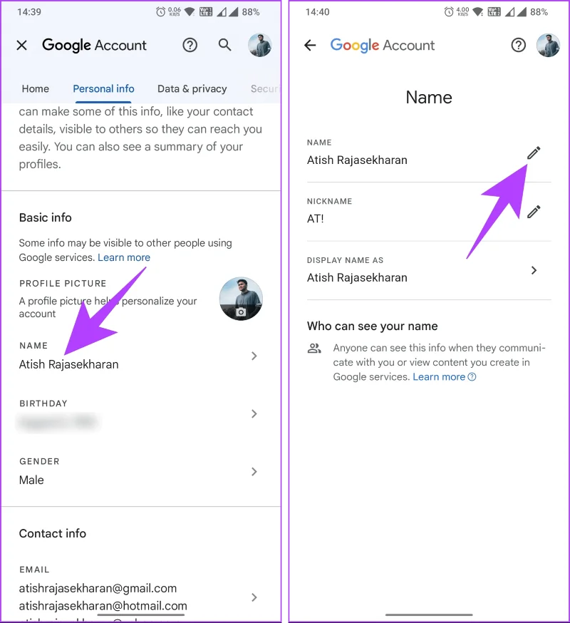 Come cambiare il nome Gmail su desktop e dispositivi mobili