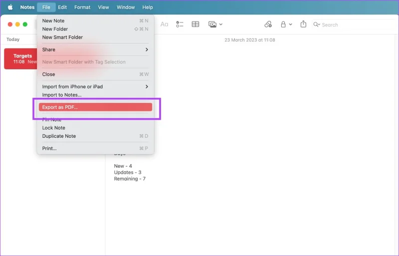 Hoe Apple Notes op te slaan als PDF op iPhone en Mac