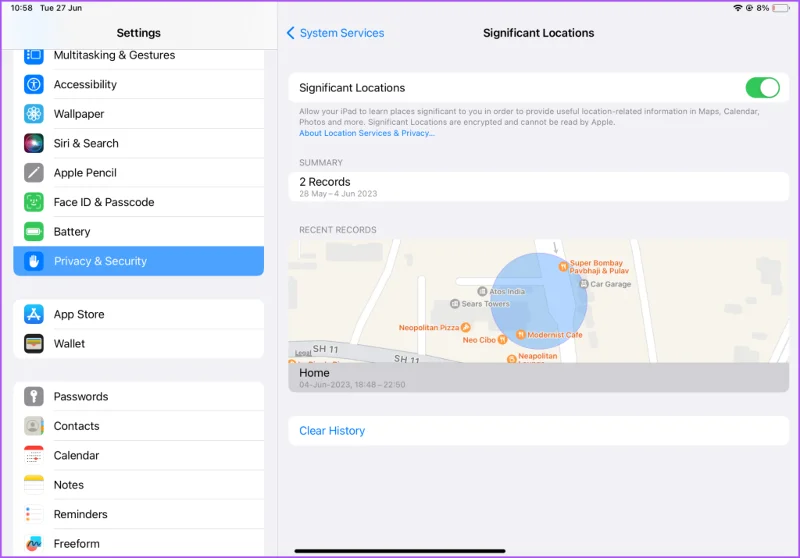 Locatiegeschiedenis controleren op iPhone, iPad en Mac