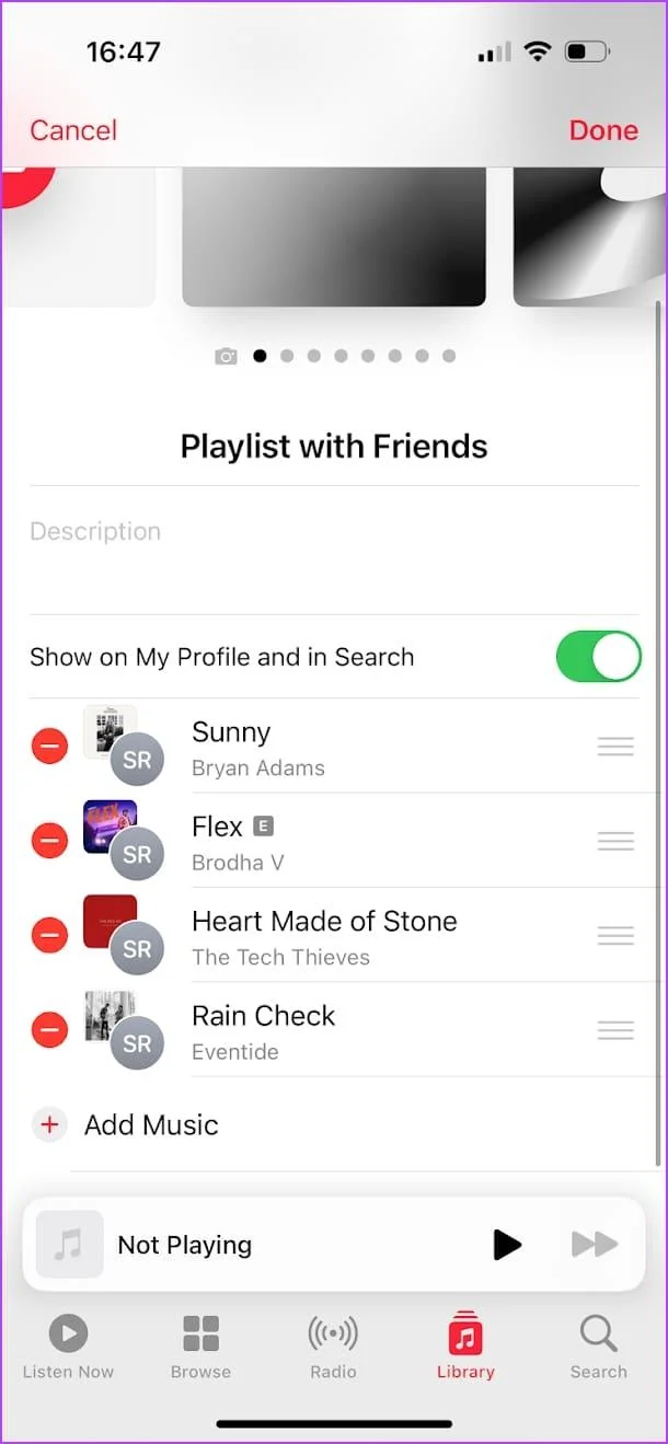 IOS 17.3: een gedeelde afspeellijst maken op Apple Music op iPhone