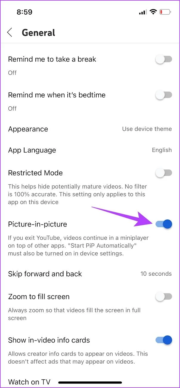Hoe u de Picture-in-Picture-modus op iPhone en iPad kunt in- of uitschakelen