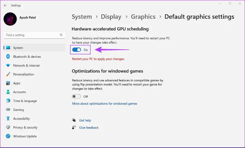 Come utilizzare la pianificazione GPU con accelerazione hardware su Windows 11