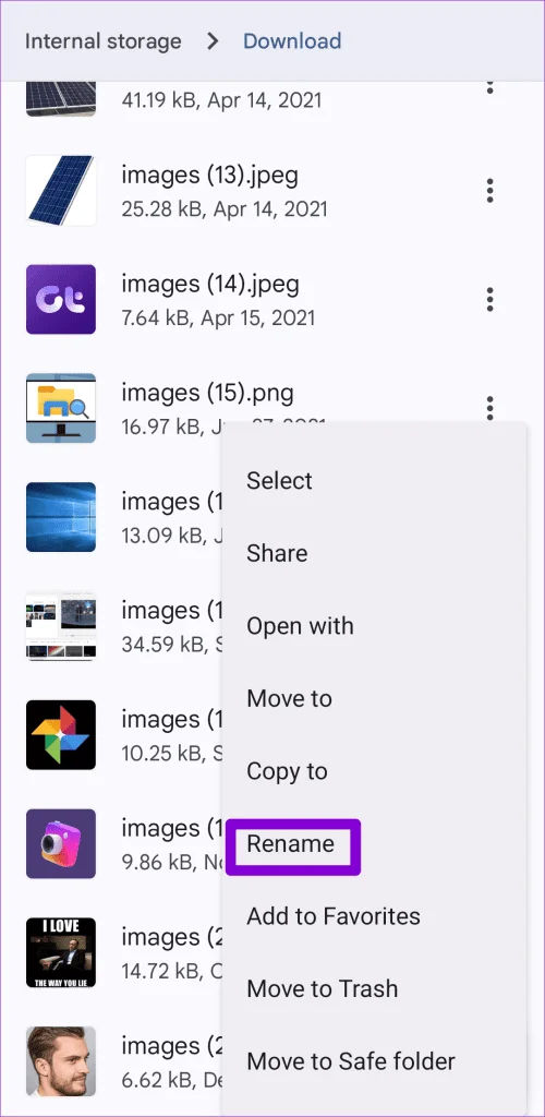 Hoe u het bestandstype (extensie) op Android kunt wijzigen