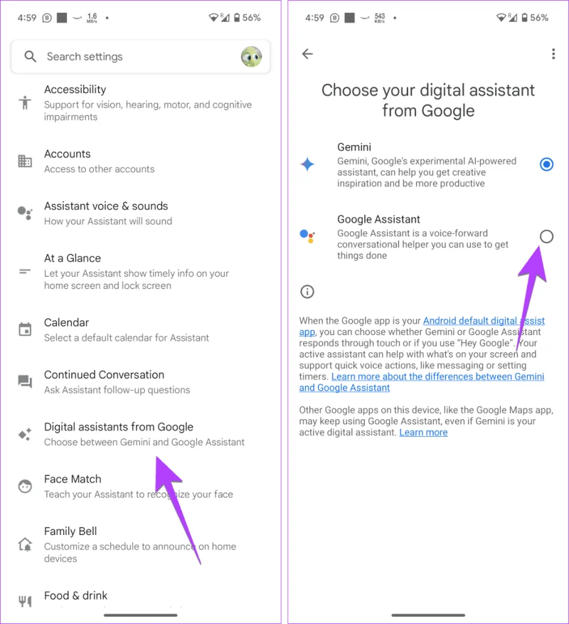 4 manieren om vanuit Gemini terug te schakelen naar de Google Assistent