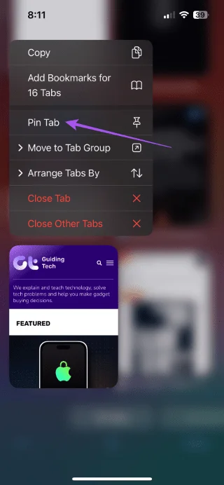 Tabbladen vastzetten in Safari op iPhone, iPad en Mac