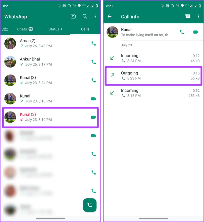 Hoe WhatsApp-oproepgeschiedenis op Android- en iOS-apparaten te verwijderen