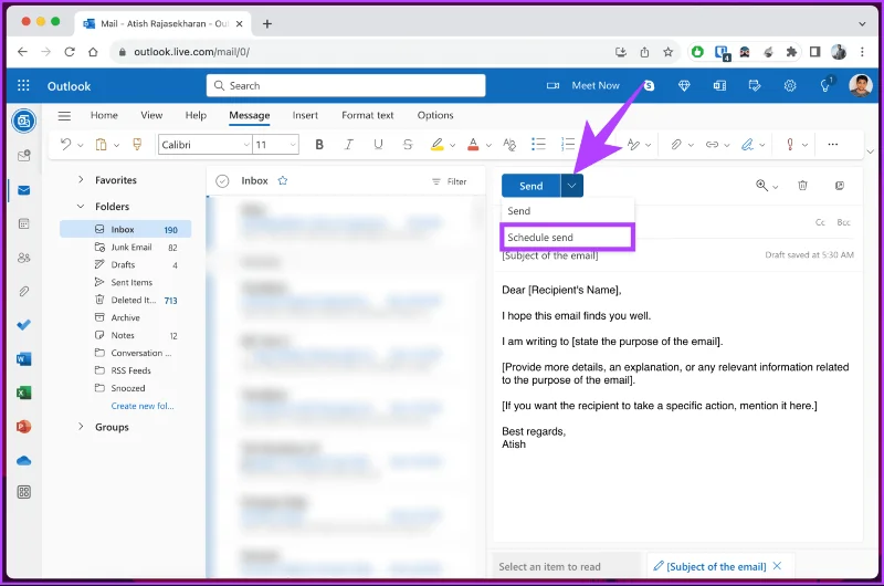 Come pianificare le e-mail in Outlook su qualsiasi piattaforma