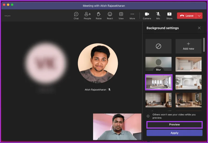Come cambiare lo sfondo in Microsoft Teams