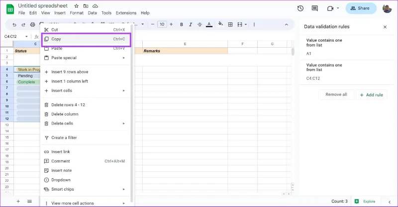 Come creare, modificare ed eliminare elenchi a discesa in Fogli Google