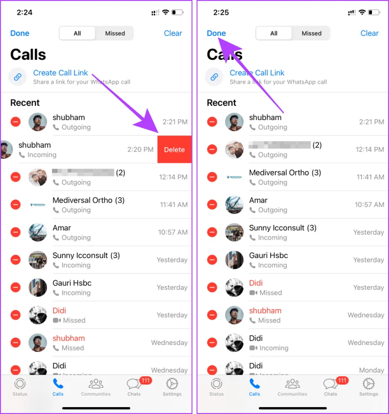 Hoe WhatsApp-oproepgeschiedenis op Android- en iOS-apparaten te verwijderen