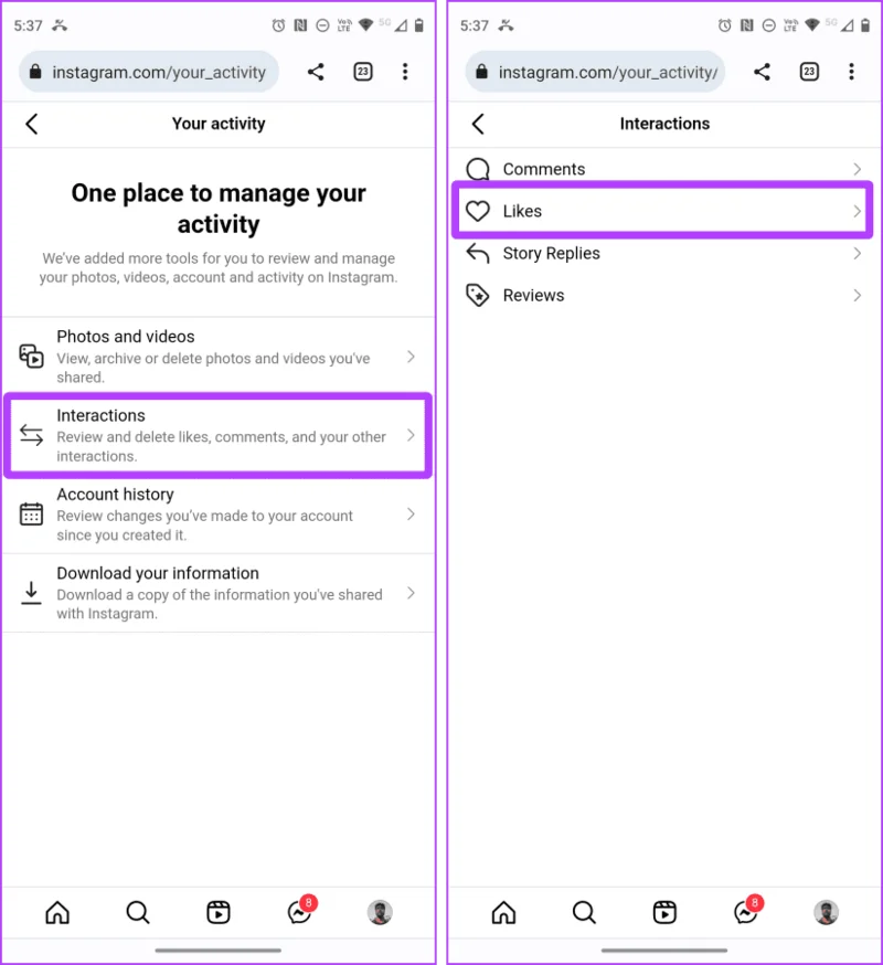 Comment aimer ou annuler toutes les publications sur Instagram à la fois