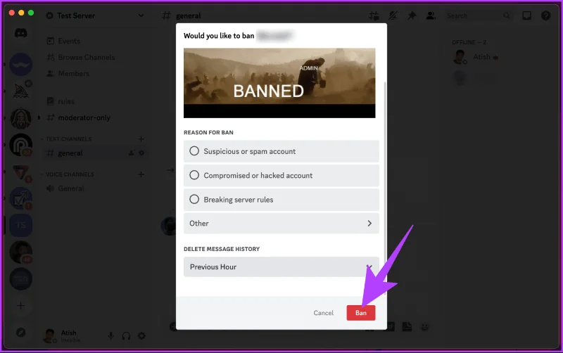 Come bannare o sbloccare qualcuno su Discord