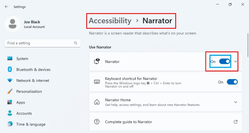 Windows 11: Deshabilitar la voz del Narrador usando 5 métodos