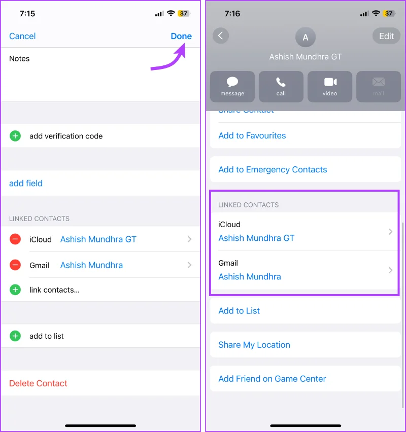 Hoe dubbele contacten op de iPhone samen te voegen en te verwijderen