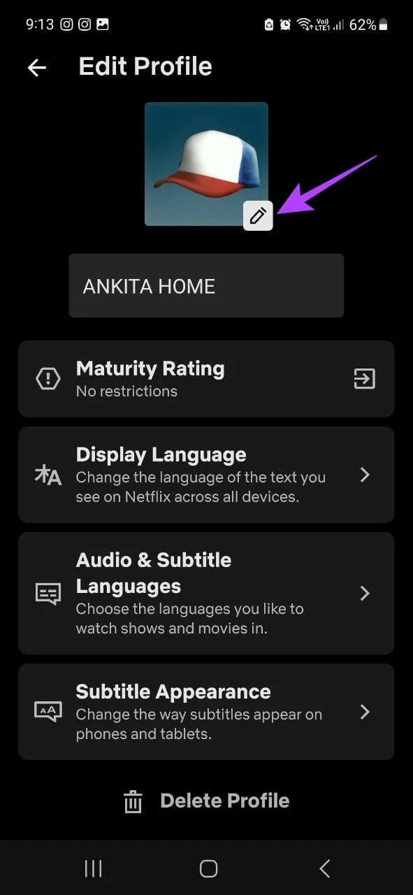 Hoe u een aangepaste profielfoto instelt op Netflix