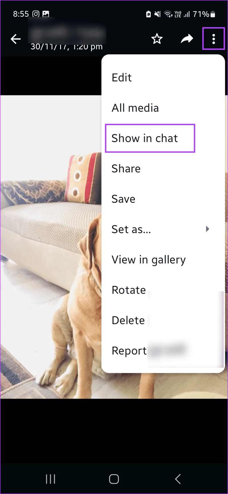 Come vedere il primo messaggio su WhatsApp senza scorrere