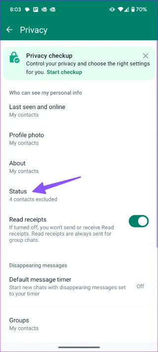 Come condividere automaticamente lo stato di WhatsApp come storia di Facebook