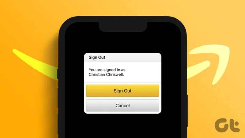 Come disconnettersi dall'app o dal sito web di Amazon