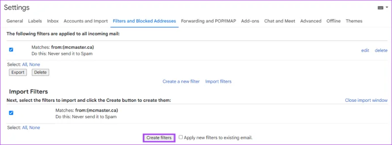 Comment créer des règles pour filtrer les e-mails dans Gmail