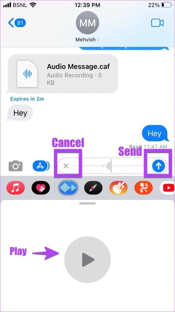 Een spraakbericht verzenden op de iPhone (iOS 17 bijgewerkt)