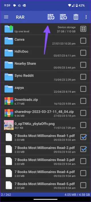 4 manieren om bestanden te ZIPpen op Android
