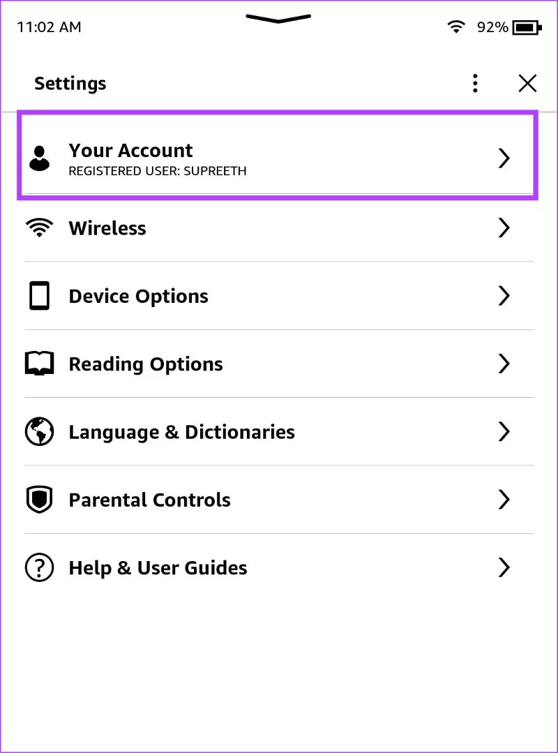 Come cambiare account Amazon su Kindle