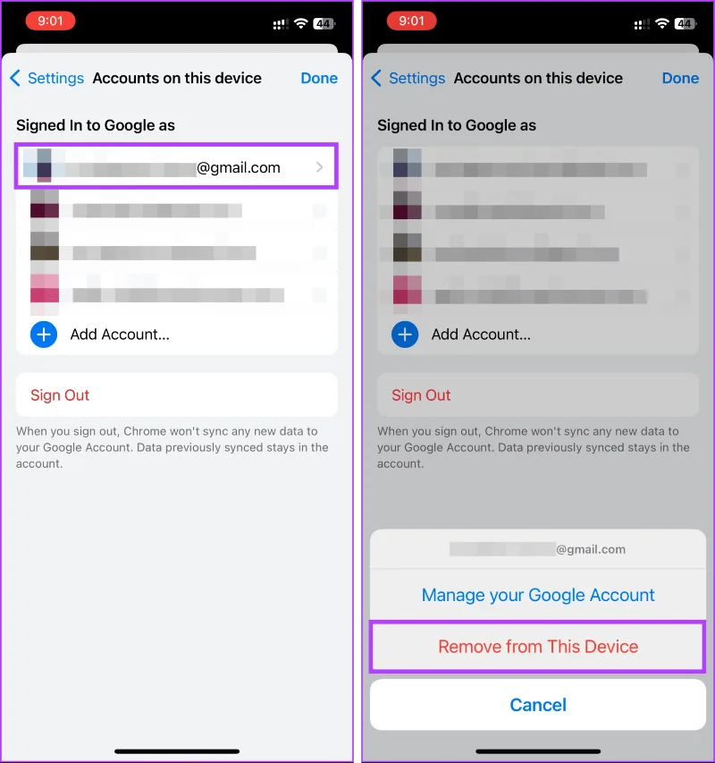Comment changer de compte Google dans Chrome pour iOS, iPad et Android
