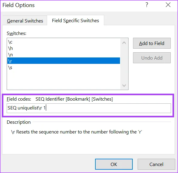 كيفية استخدام رمز حقل SEQ لترقيم مستند Word