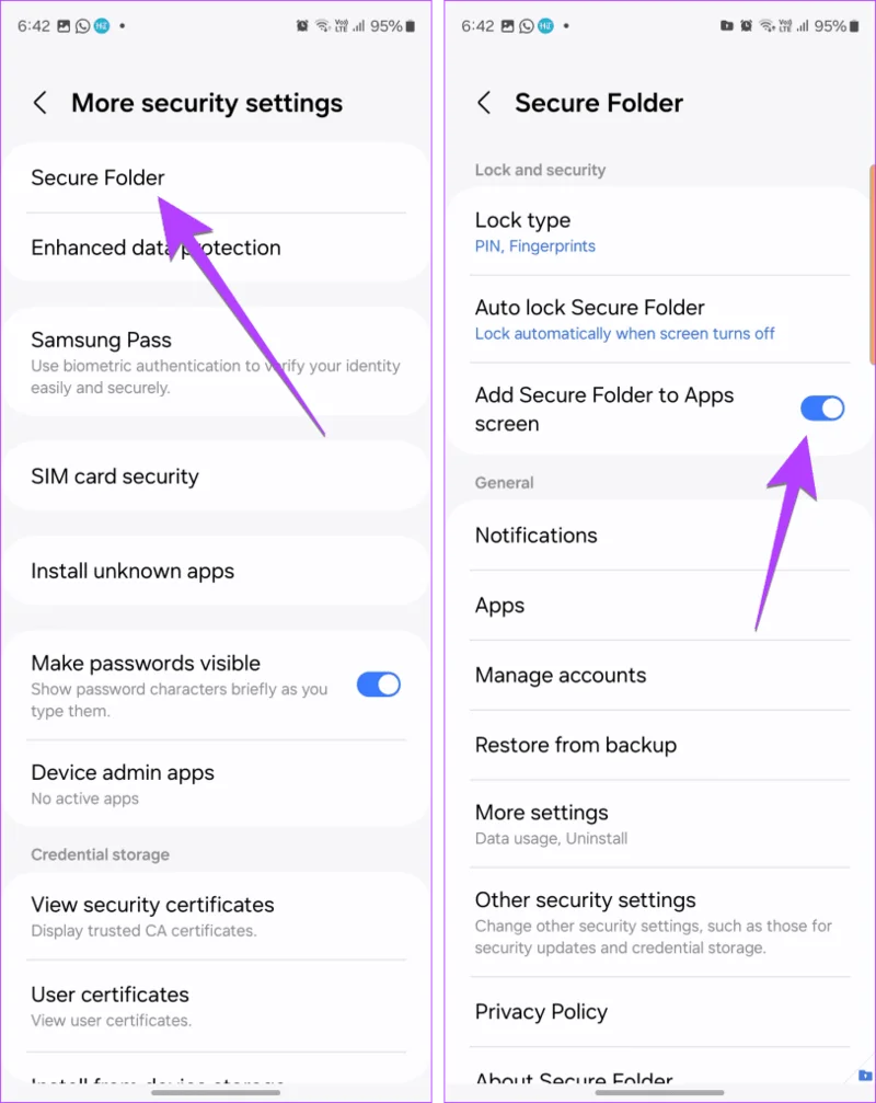 Come eliminare la cartella protetta sul telefono Samsung e cosa succederà