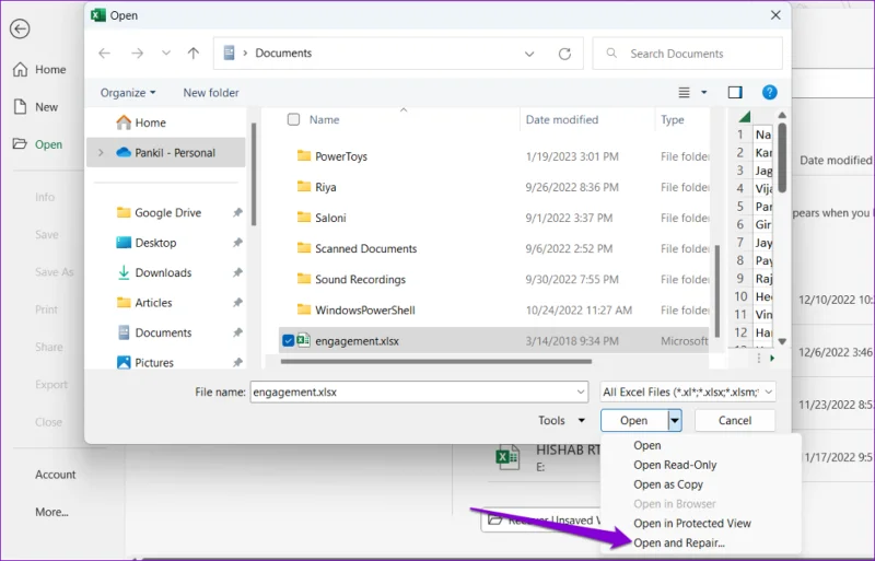 أفضل 6 إصلاحات لخطأ نفاد الموارد في Excel على Windows