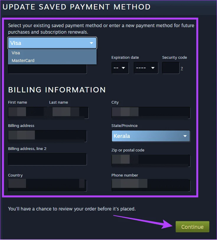 Comment corriger l'erreur d'achat (transaction) en attente sur Steam