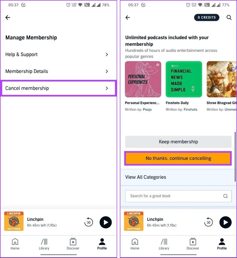 Comment suspendre ou annuler l'abonnement Audible sur n'importe quel appareil