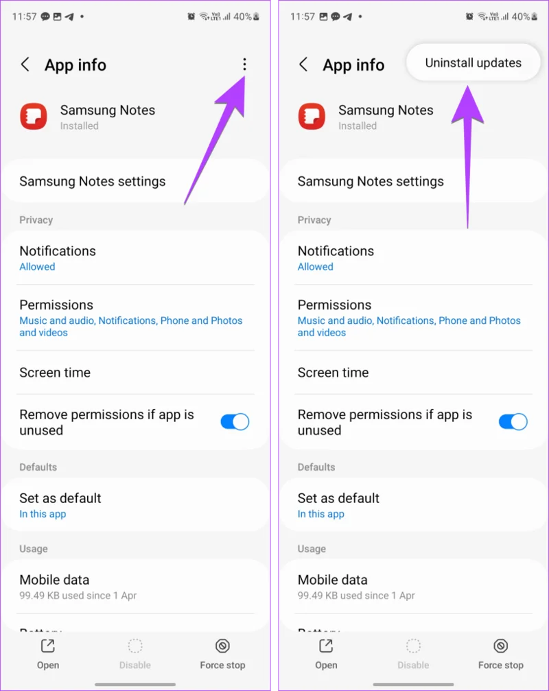 12 modi per risolvere il problema con l'app Samsung Notes che non funziona o si blocca