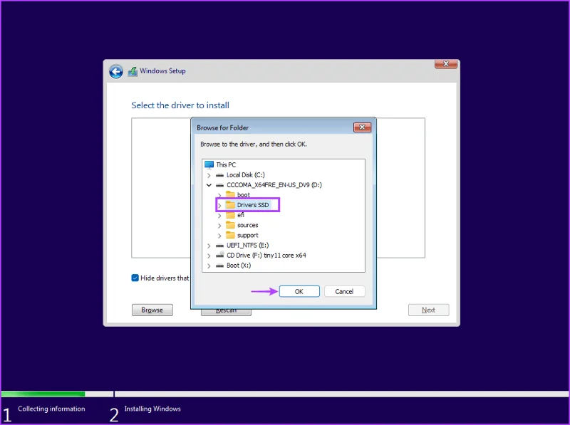Las 7 soluciones principales para "No se encontraron controladores de dispositivo" al instalar Windows 10 u 11