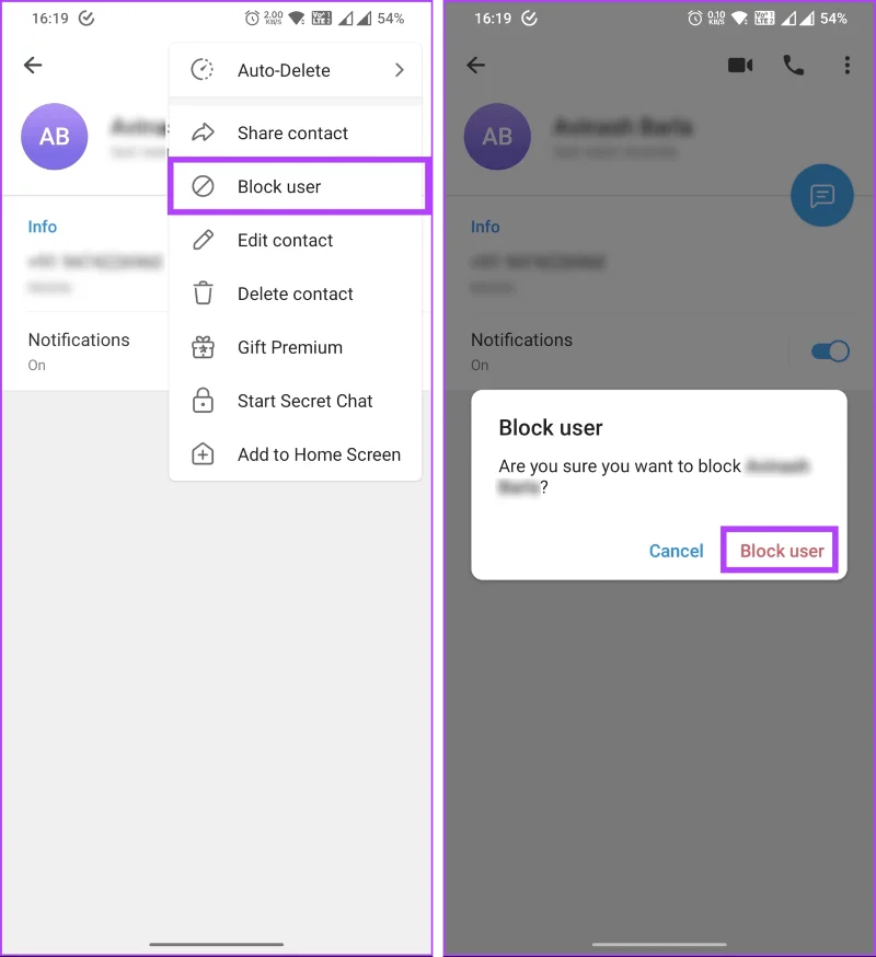 Hoe iemand op Telegram op desktop, Android of iOS te blokkeren