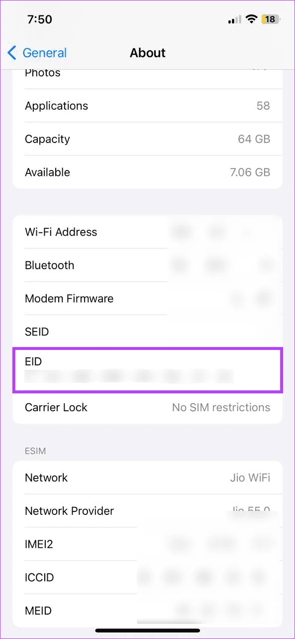 O que é o número EID no iPhone e como você pode encontrá-lo